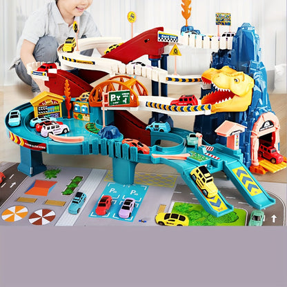 Fun Dinosaur Racing Playset with Tracks