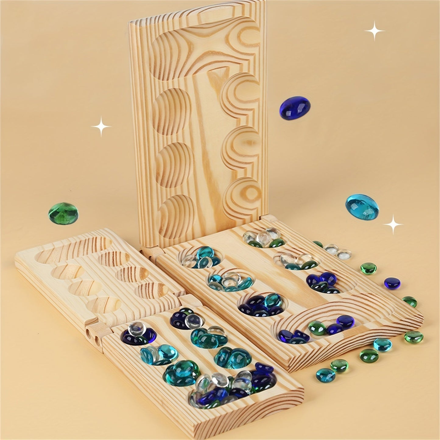 Compact Travel Mancala Board Game for Family Fun