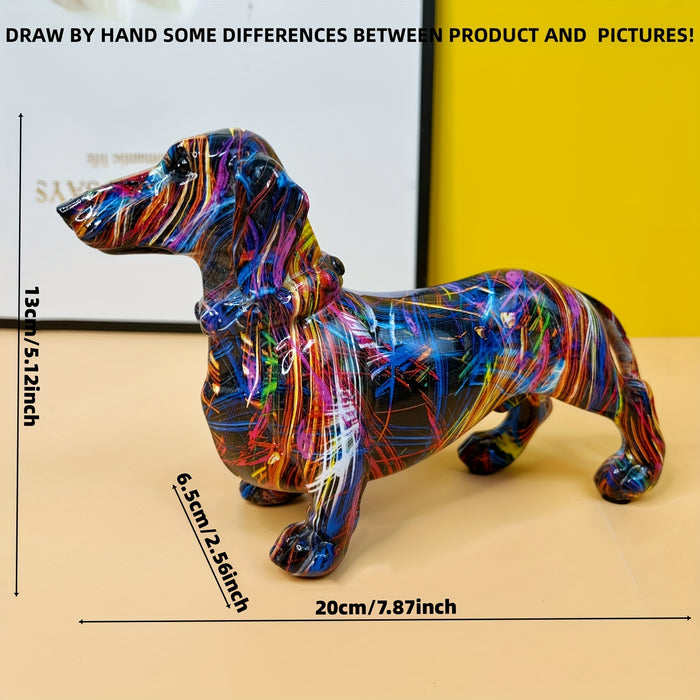 Cute Dachshund Dog Statue Home Decoration