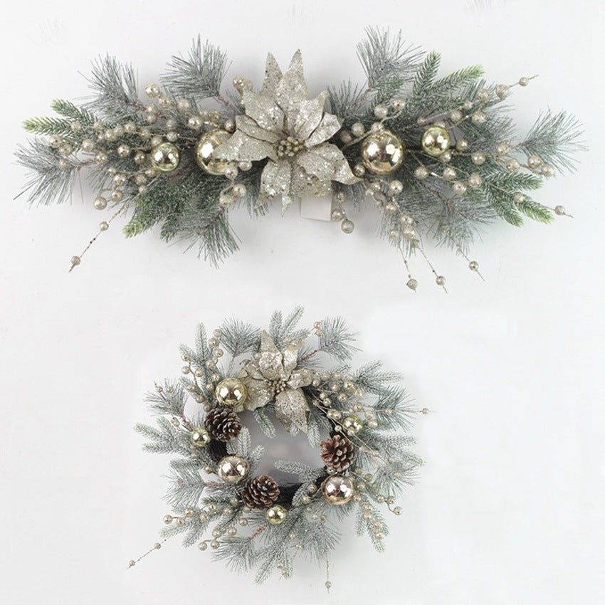Traditional Christmas Wreath and Garland Set