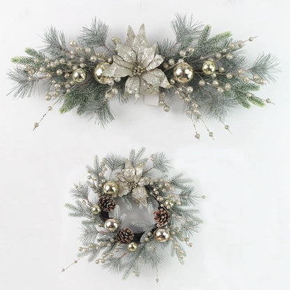 Traditional Christmas Wreath and Garland Set