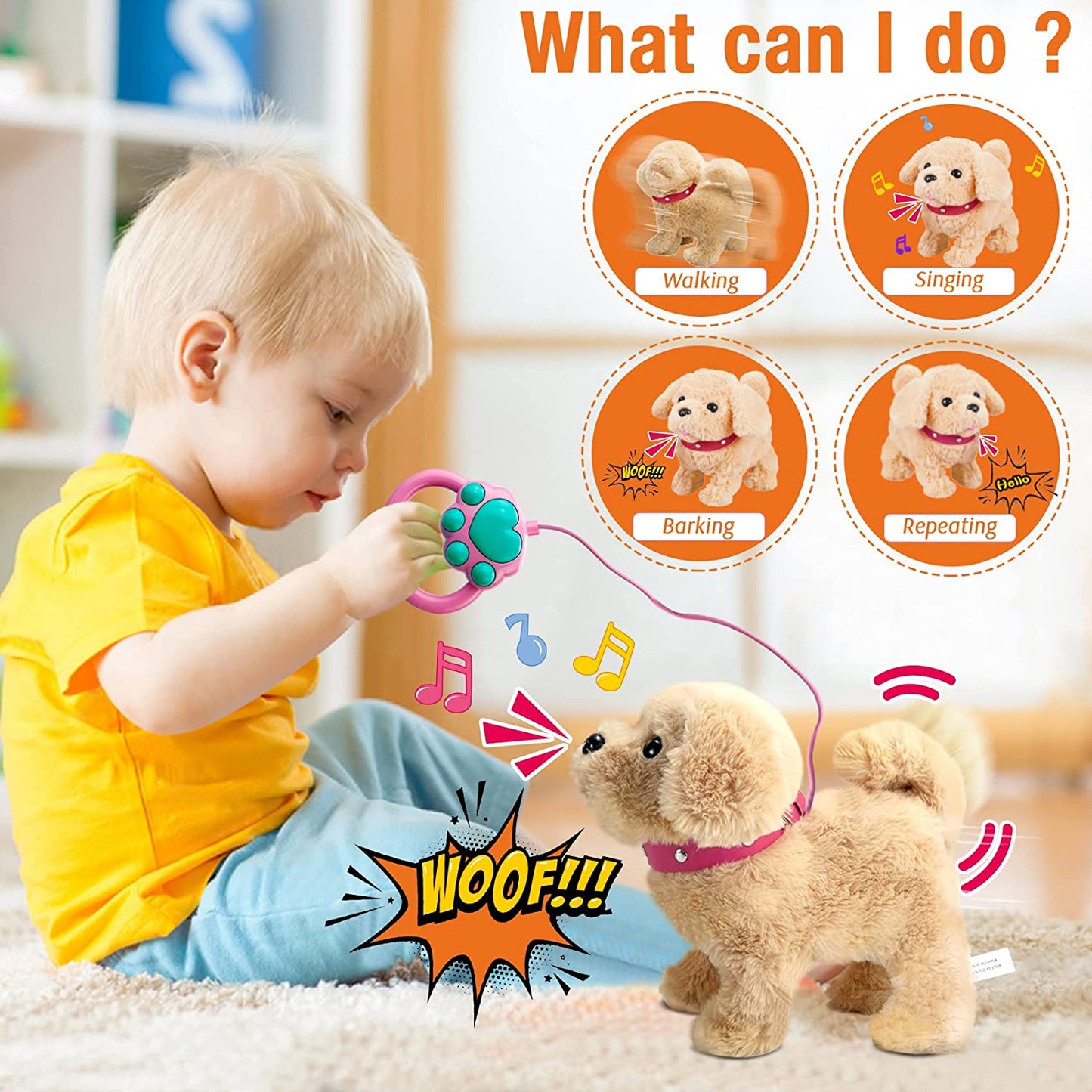Fun Interactive Plush Dog Toy