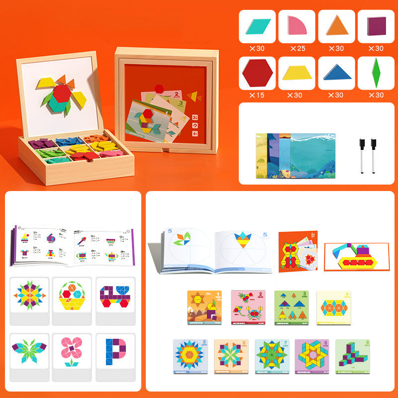 Learning Wooden Magnet Blocks Set