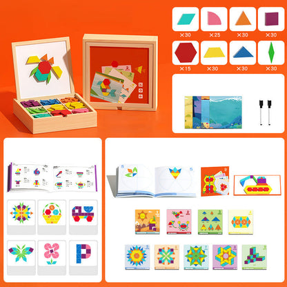 Learning Wooden Magnet Blocks Set