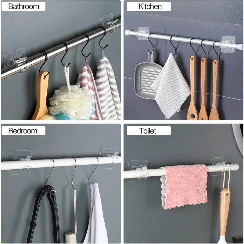 Simple Install Curtain Rod Holders No Drill Needed