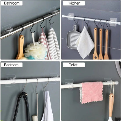 Simple Install Curtain Rod Holders No Drill Needed