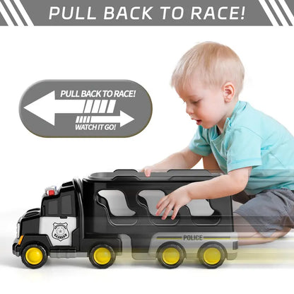 Racing Police Car Toy with Flashing Lights