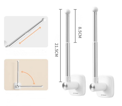 Simple Hang Curtain Storage Rack Hooks - Luxicro