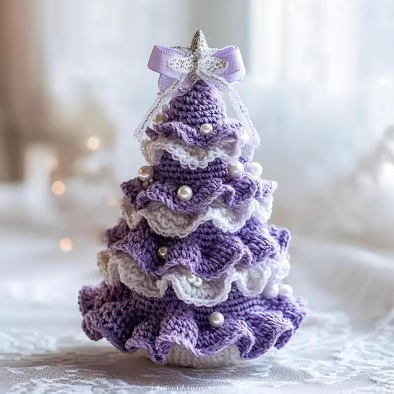 Easy Knit Christmas Tree Decoration Set