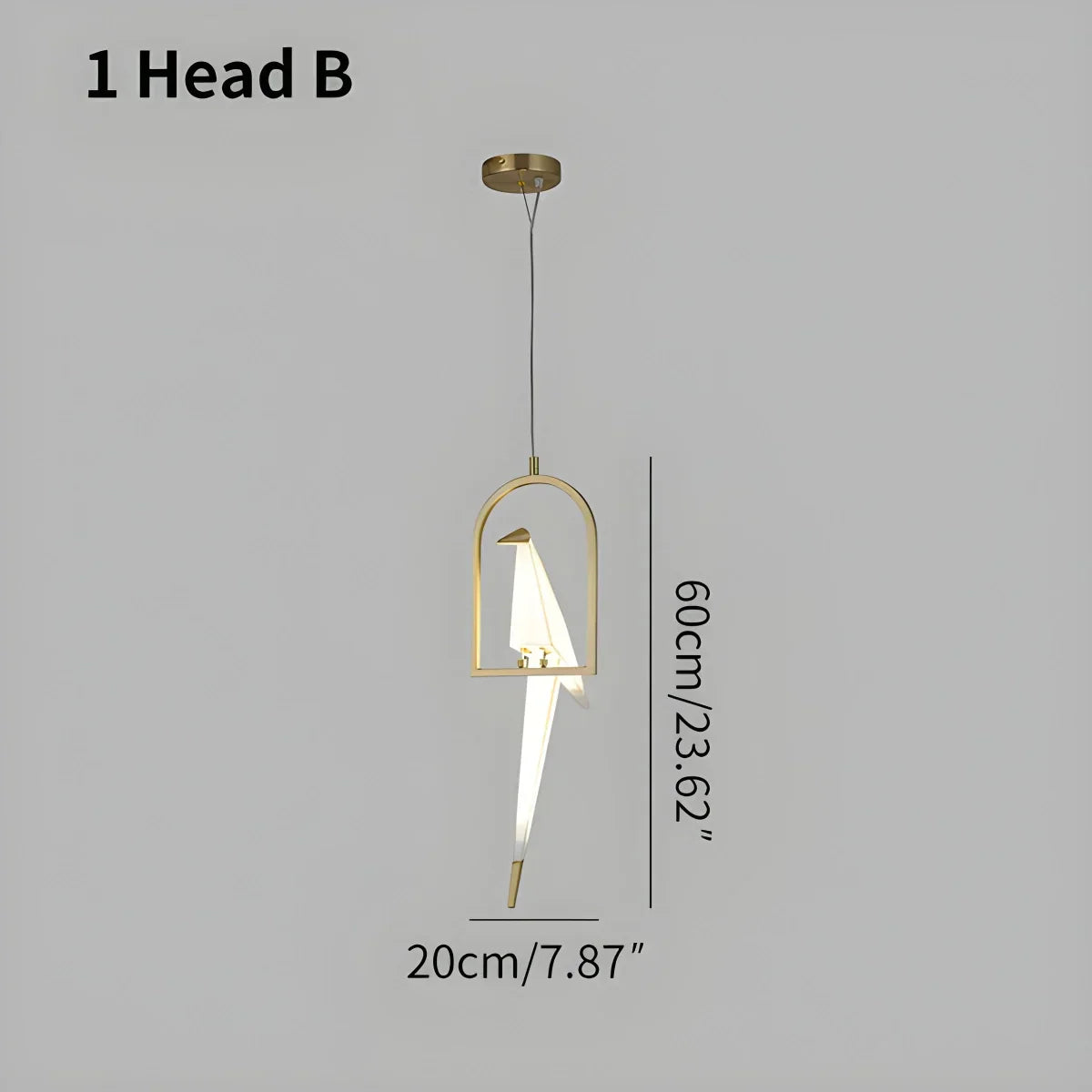 Delicate White Bird Pendant Light Fixture