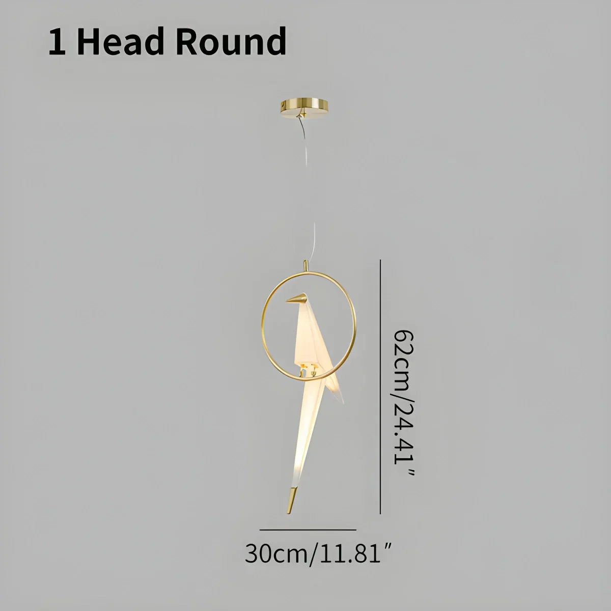 Delicate White Bird Pendant Light Fixture