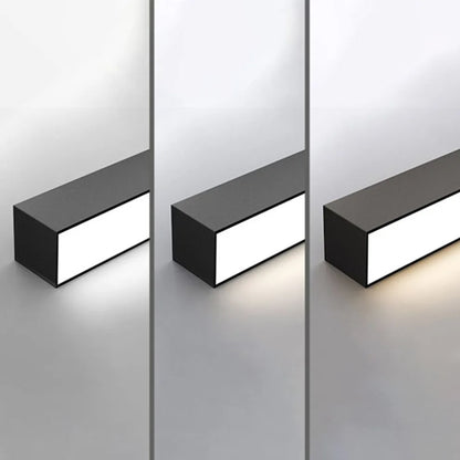 Slim Black Modern Linear Ceiling Lamp