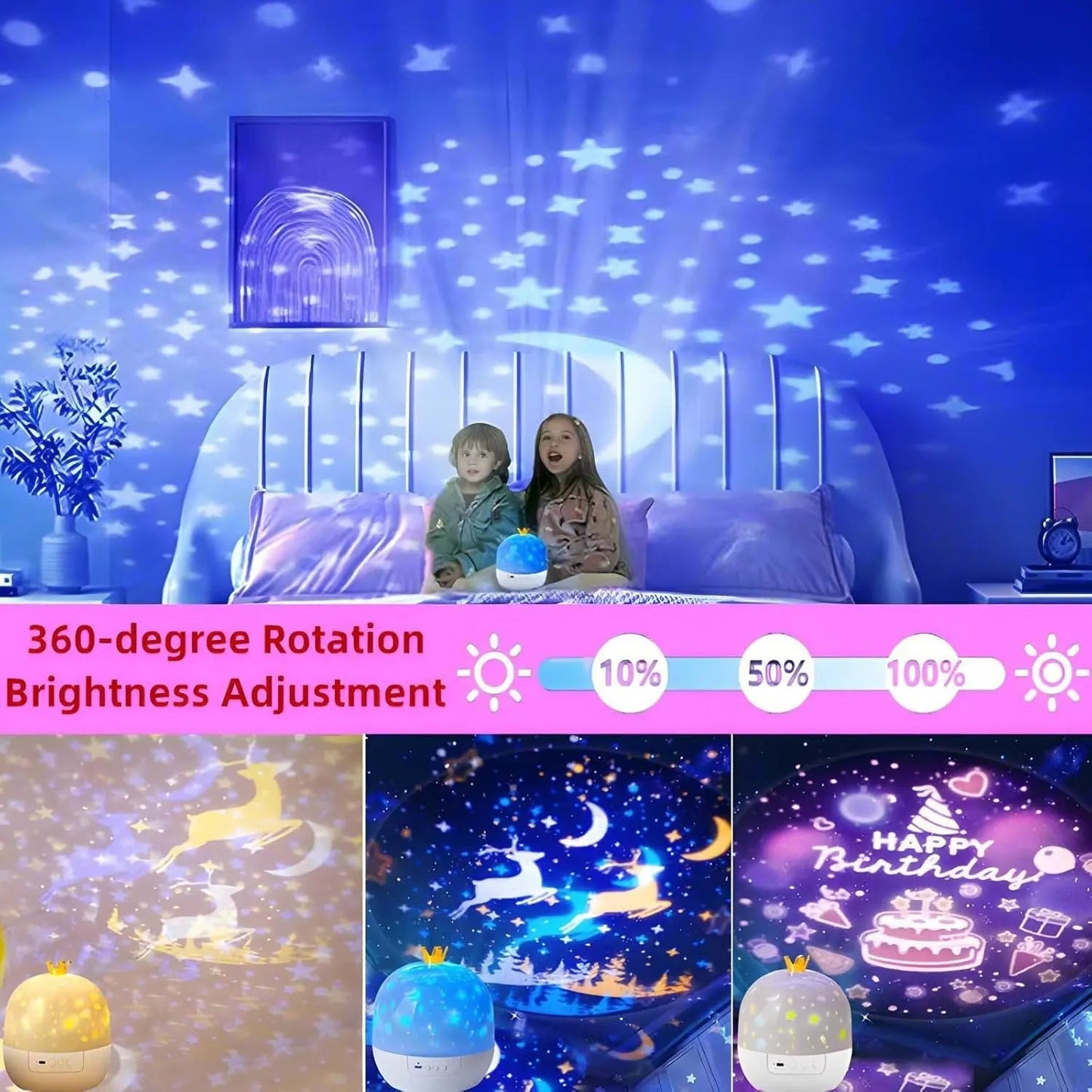 Cosmic 2-in-1 Star Projector Night Lamp