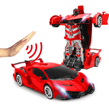 Cool Transforming Robot Toy Car with Lights and Sound
