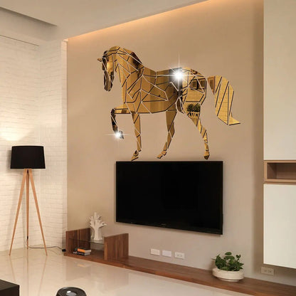 Elegant Horse Theme Wall Mirror