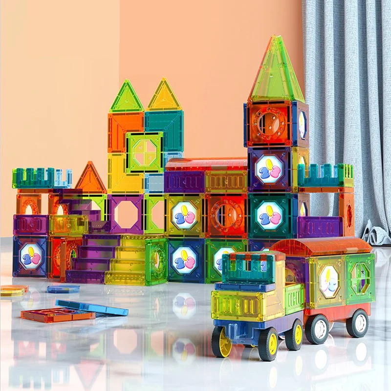 Colorful Kids Magnetic Construction Blocks