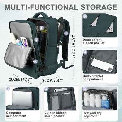 Durable Hiking Backpack with Built-in USB Port