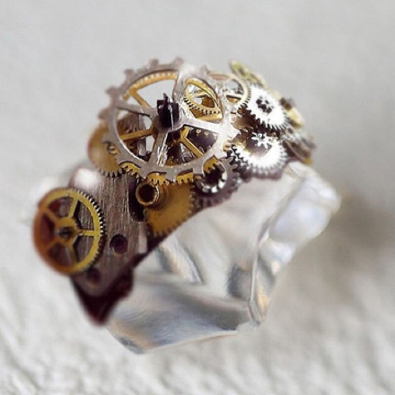 Classic Metallic Automatic Mens Ring
