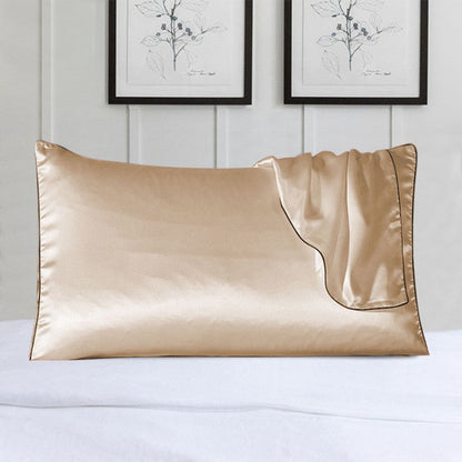 Soft Silk Pillowcase Set with Elegant Trim