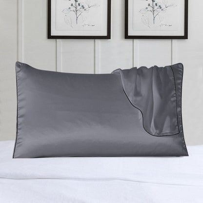 Soft Silk Pillowcase Set with Elegant Trim