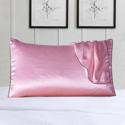Soft Silk Pillowcase Set with Elegant Trim - Luxicro