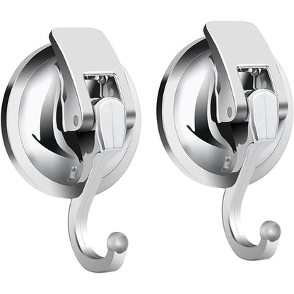 Strong 2-Pack Vacuum Suction Cup Hooks - Luxicro