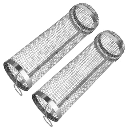 Space Saving 2 Piece Portable Round Gas Grill Set - Luxicro