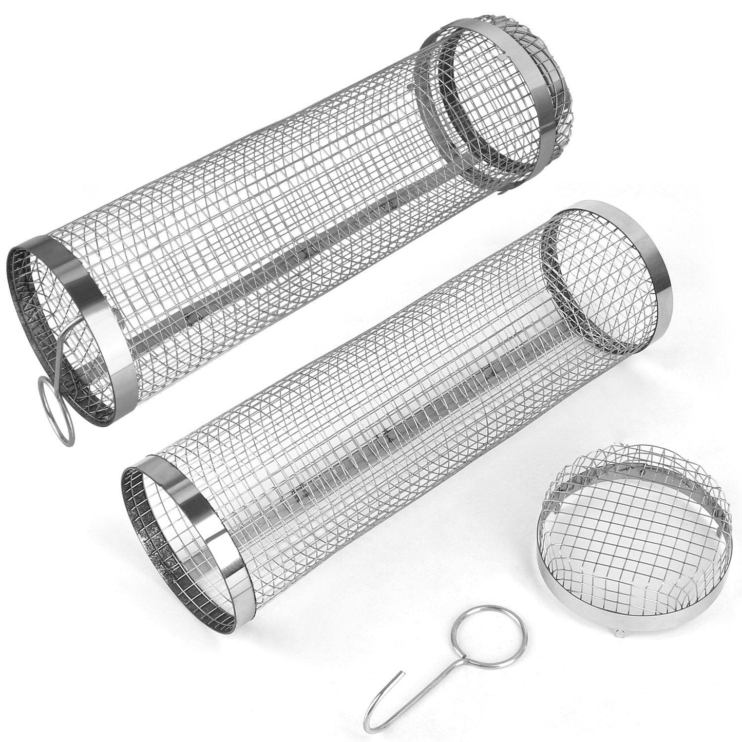 Space Saving 2 Piece Portable Round Gas Grill Set