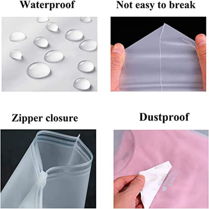 Clear Reusable Storage Bags - 20 Pack Plastic Bags