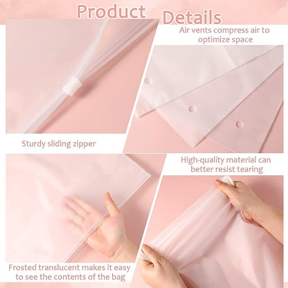Clear Reusable Storage Bags - 20 Pack Plastic Bags