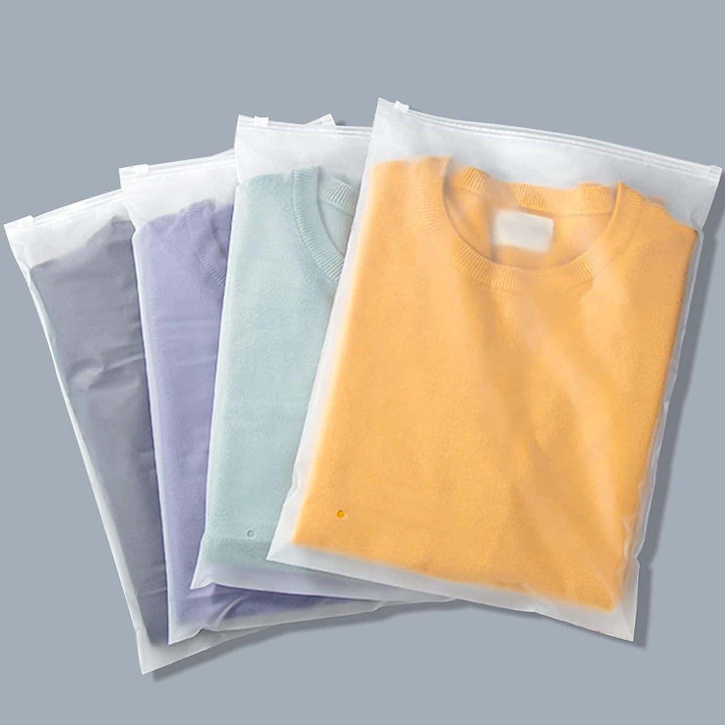 Clear Reusable Storage Bags - 20 Pack Plastic Bags