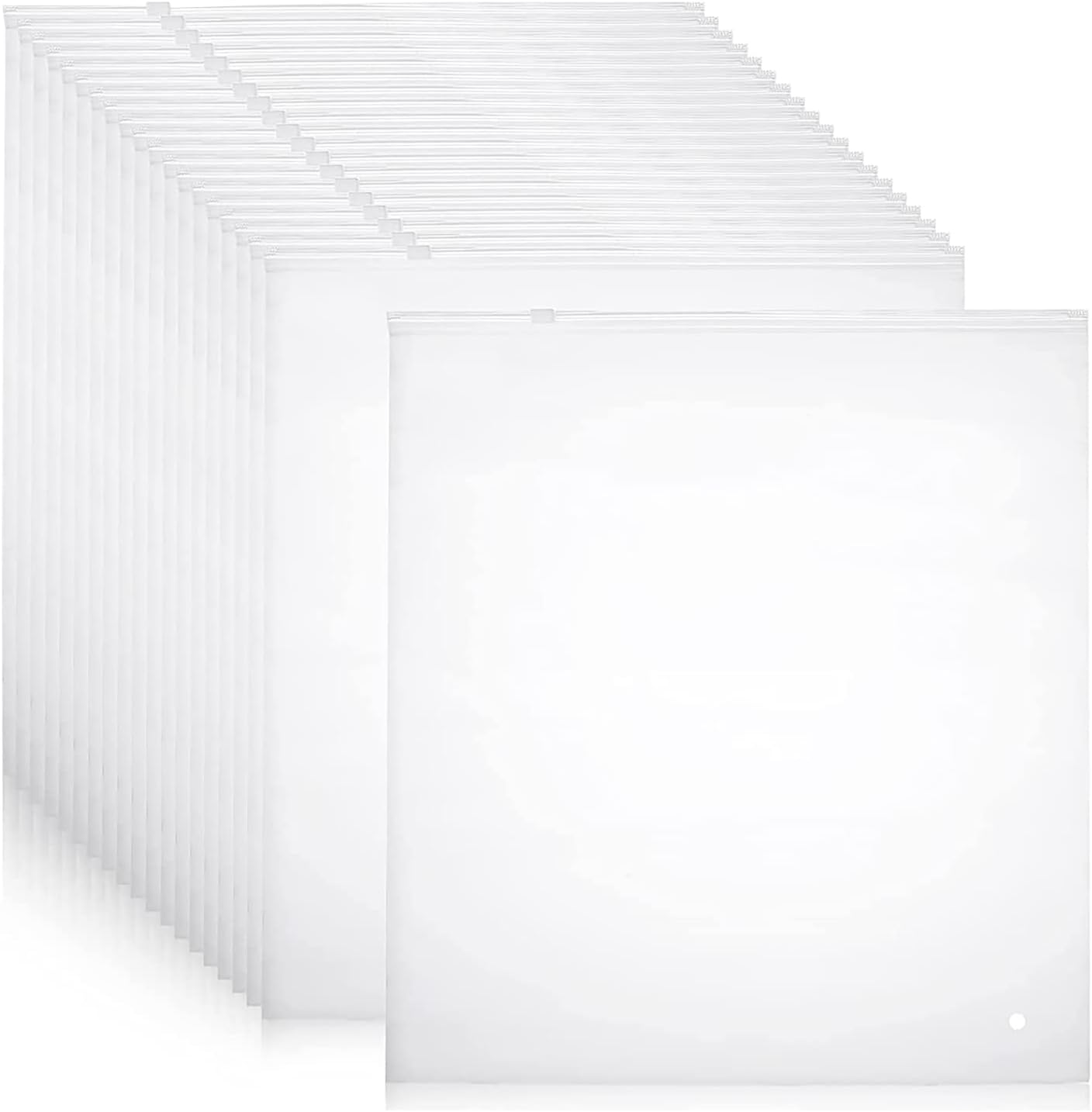 Clear Reusable Storage Bags - 20 Pack Plastic Bags - Luxicro
