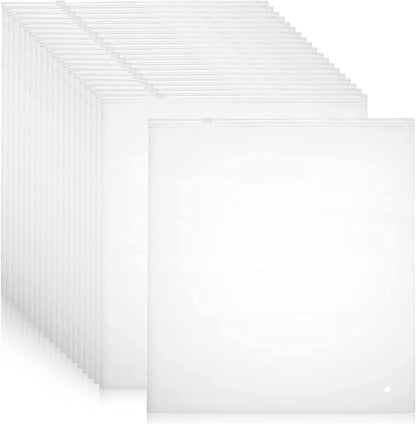 Clear Reusable Storage Bags - 20 Pack Plastic Bags - Luxicro