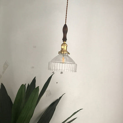 Rustic Metal Pendant Lighting - Antique Glass Lamp
