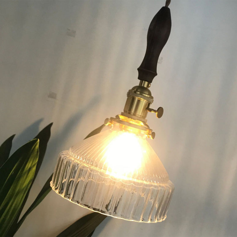 Rustic Metal Pendant Lighting - Antique Glass Lamp