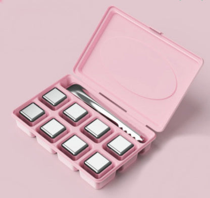 Durable Metal Reusable Ice Cube Set
