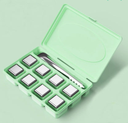 Durable Metal Reusable Ice Cube Set
