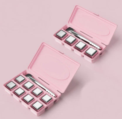 Durable Metal Reusable Ice Cube Set