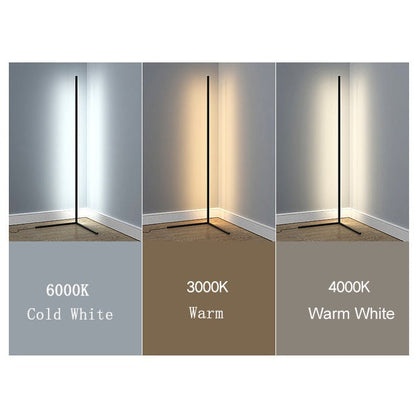 Sleek Adjustable Corner LED Floor Lamp Skinny Design