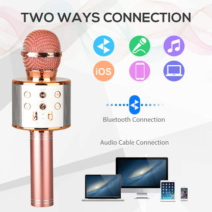 Compact Bluetooth Karaoke Mic Speaker
