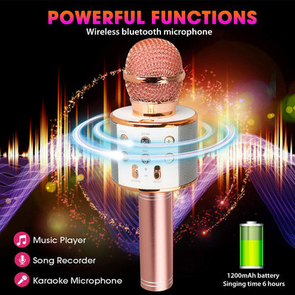 Compact Bluetooth Karaoke Mic Speaker