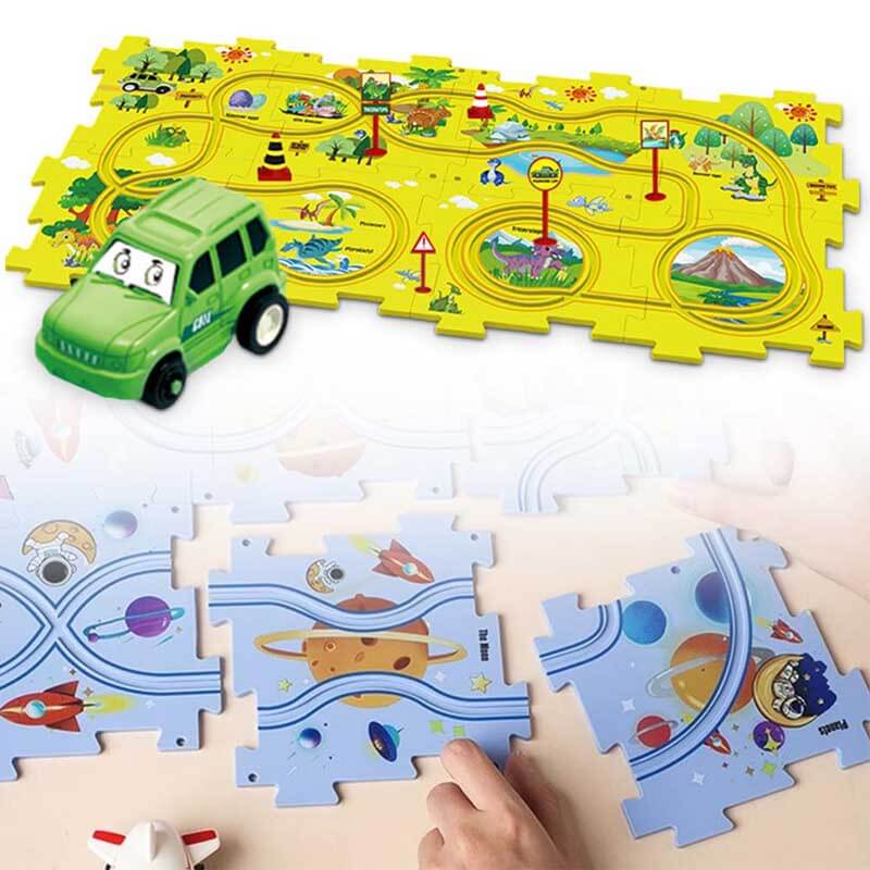 Customizable Electric Train Set with Tracks and Buildings - Luxicro