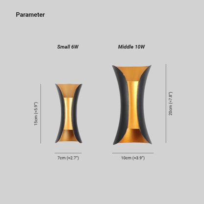 Modern Metal Exterior Wall Lamp