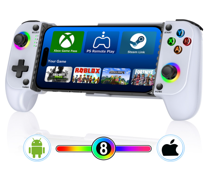 Rechargeable Phone Game Pad for iOS/Android Devices - Luxicro