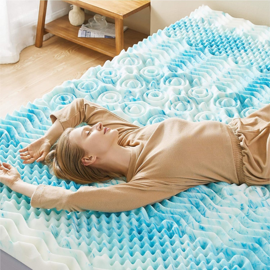 Cool Gel Memory Foam Mattress Topper - Luxicro