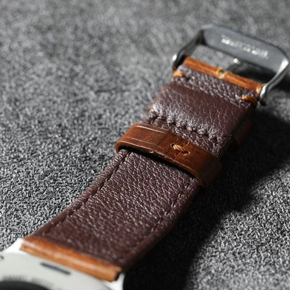 Classic Tan Leather Apple Watch Strap