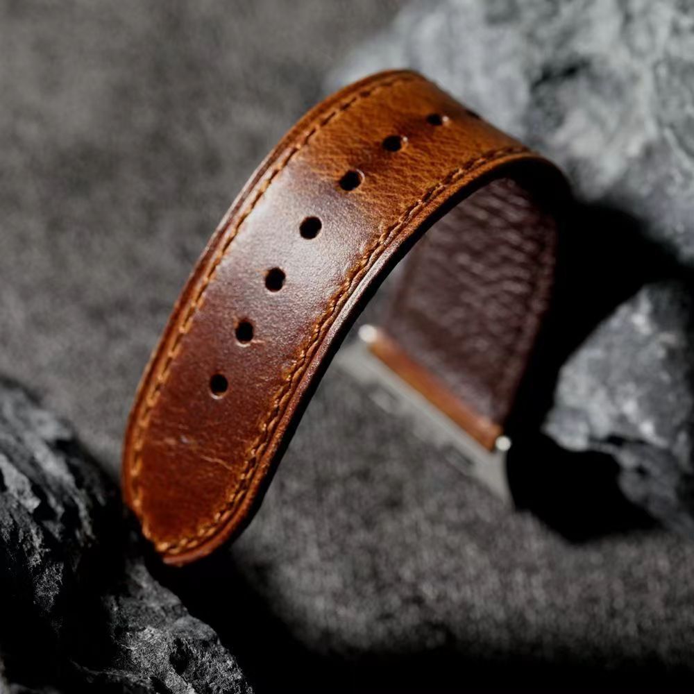 Classic Tan Leather Apple Watch Strap