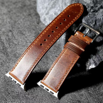 Classic Tan Leather Apple Watch Strap