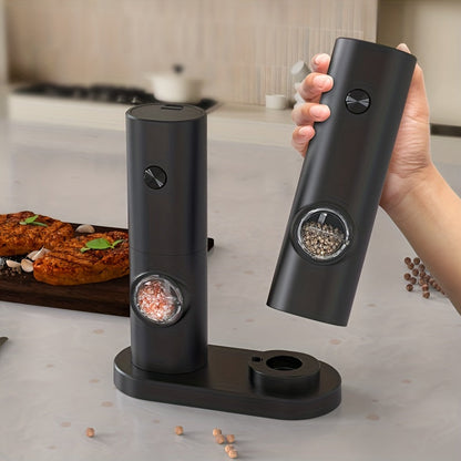 Electric Salt Pepper Grinder with LED Lighting - Luxicro