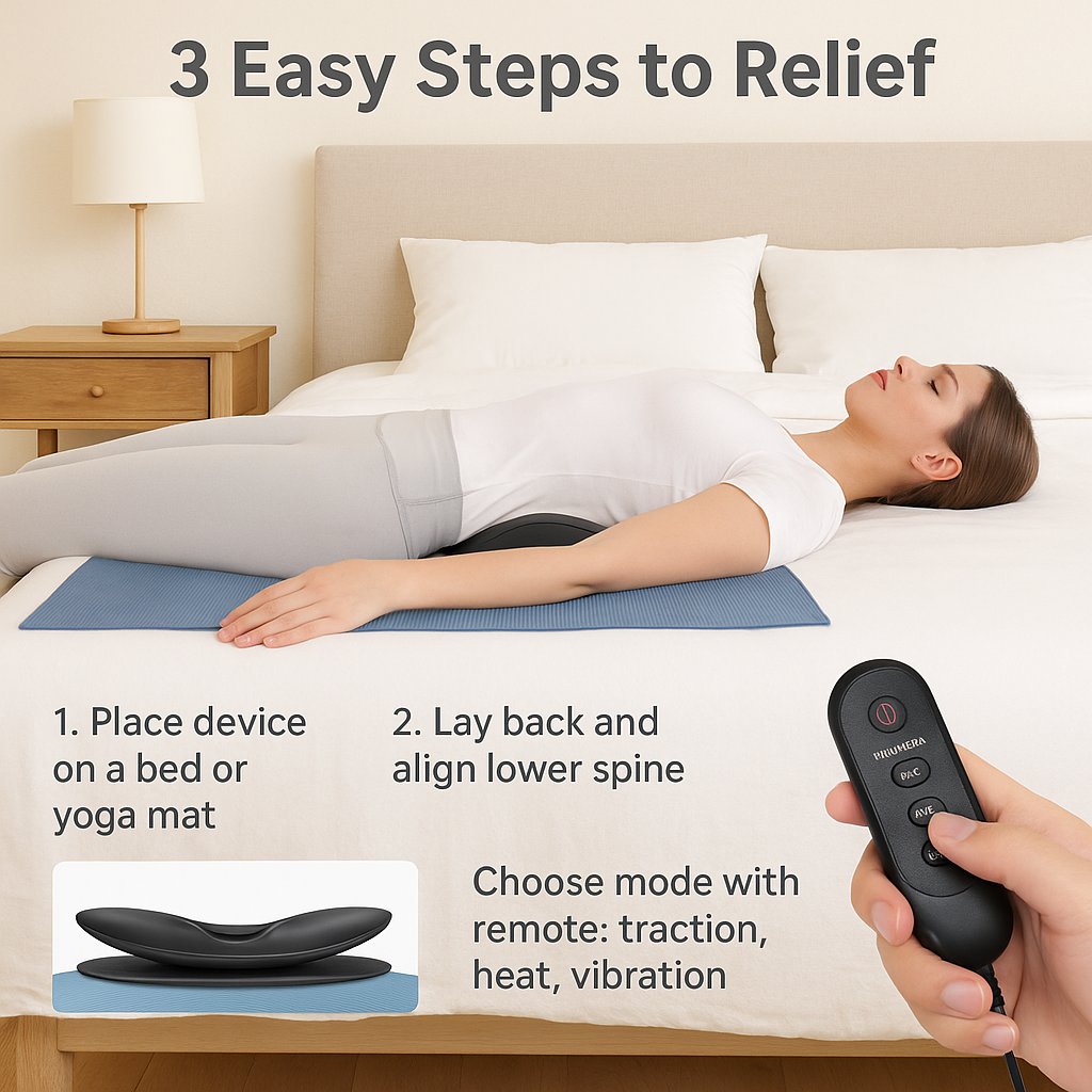 Home Back Pain Relief Lumbar Support Device
